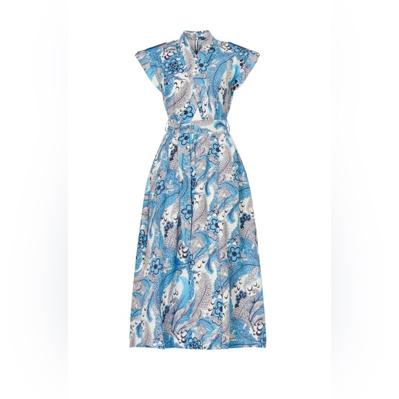GUC Derek Lam Collective- Linen Blend Midi Dress. Size IT 38 or US 0 - Picture 1 of 16